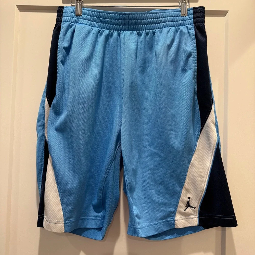Athletic Basketball Jordan Dri-FIT Shorts Mens M Blue Navy Colorblock